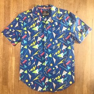 Men’s Vintage Print Button Down Shirt